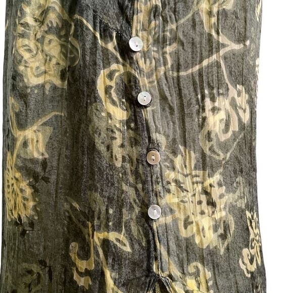 August Max Woman Sleevless Midi Dress 16W Green Sheer Floral Overlay Artsy Lagom - Picture 6 of 11